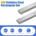 304 Stainless Steel Flat Bar 2PCS, 1/4" Thick 2 3/8" Wide 8" Long, Brushed Finish, Durable Versatile Trim Strips, Easy to Shape for DIY, Kitchen, Home Repairs