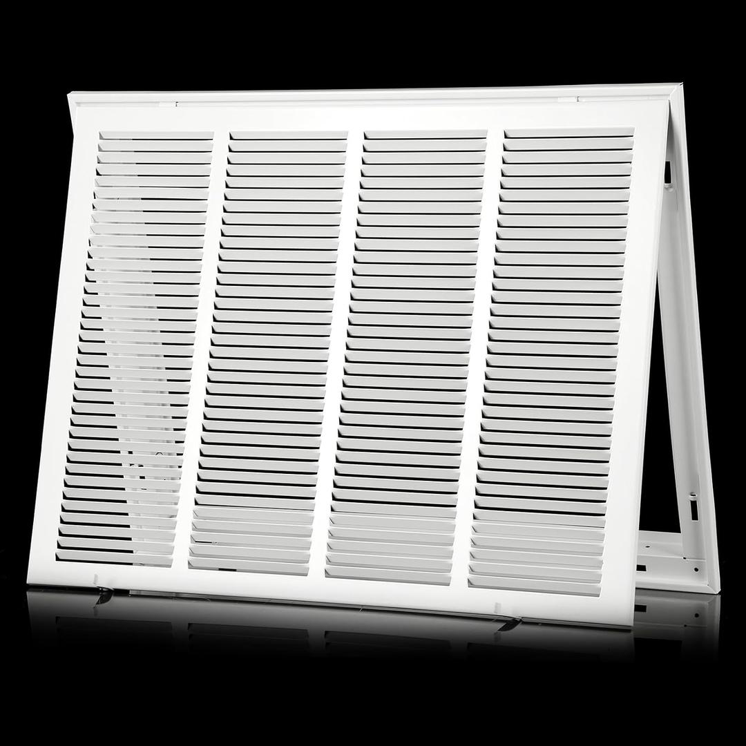 2012 Return Air Grille [Duct Opening Size] Return Vent Cover for Wall or Ceiling,Steel Return Air Grill Removable Face/Door for 1 inch Filters (20"W x 12"H [Duct Opening])