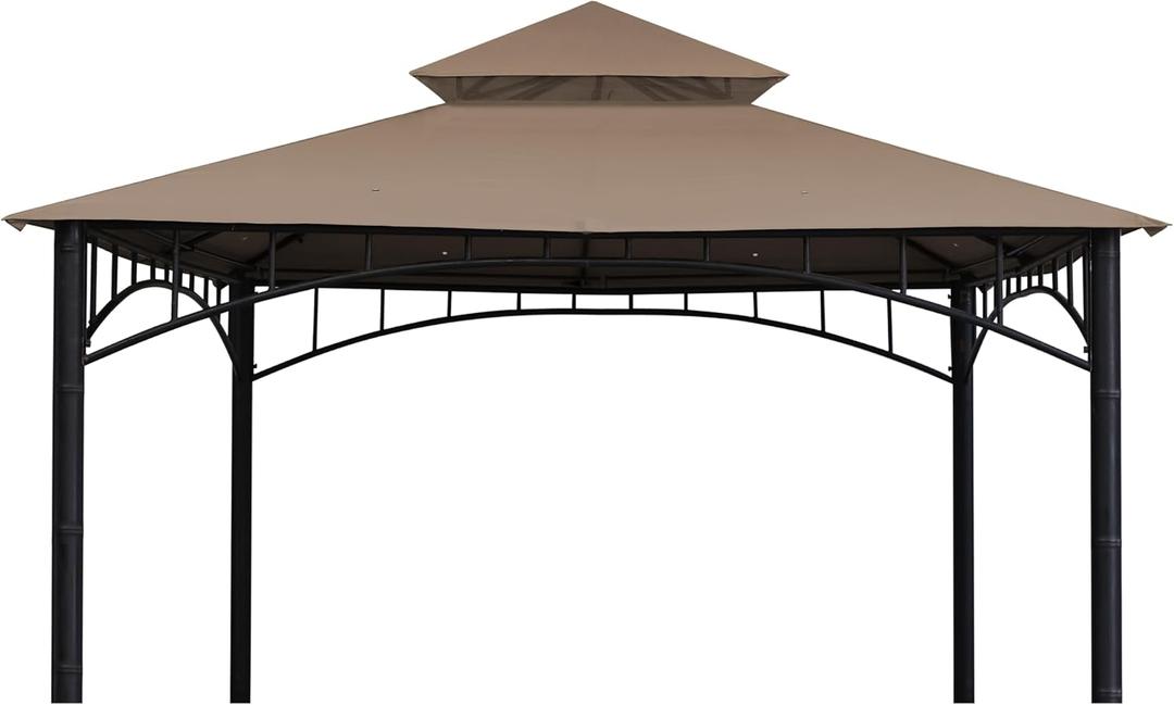 Replacement Canopy roof Cover for Target Madaga Gazebo Model L-GZ136PST, (Khaki)