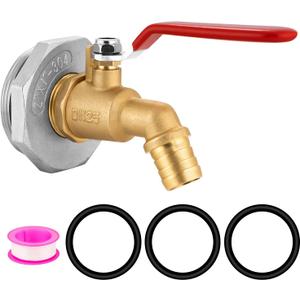 Enoch's Land 55 Gallon Drum Spigot,2" Brass Barrel Faucet with EPDM Gasket for 55 Gallon Drum (1 Pack)