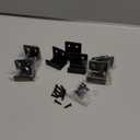 6 Pack Wall Hanger Fastener, Stainless Steel Wall Mount Brackets Hook with 25 mm Inner Width Heavy Duty Tile Hangers for Ceramic Display (Black)