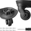 Luggage Wheels Replacement 2 Pack Heavy-Duty Suitcase Casters with 4 Screw Holes,360° Smooth Rolling Spinner Wheels for Luggage Repair(FW044)