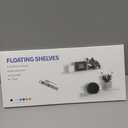 OAPRIRE White Acrylic Floating Shelves Set of 2 - Damage Free Expand Wall Space - 12 Inch Wall Shelves with Strong Adhesive for Bathroom, Bedroom, etc