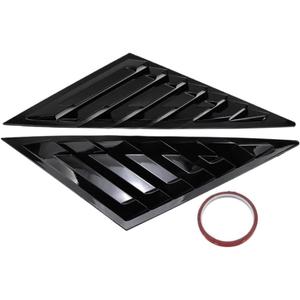 Rear Side Quarter Window Vent Louver Cover for Toyota Avalon 2019 2020 2021 Glossy Black Exterior Styling