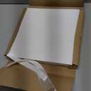 10 PCS Gift Boxes with Lids, 10.6x7.8x3.1 Inch Kraft Paper Gift Box, White with Ribbon, Bridesmaid Proposal Box for Wedding, Packaging, Present, Birthday, Cupcake