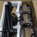 Dimmable Floor Lamp, 3 x 800LM LED Edison Bulbs Included, Farmhouse Industrial Floor Lamp Standing Tree Lamp with Elegant Teardrop Cage Tall Lamps for Living Room Bedroom Office Dining Room-Black (Matte Black-70 inches)