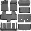 Pawtein All Weather Floor Mats Compatible with Tesla Model YL 6 Seater Accessories 2026-2027 9PCS TPE Odorless Floor Mats Set with Cargo Backrest Frunk Trunk Mats