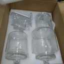 Salzesfalls Glass Storage Containers,Clear Glass Jar with Lid, for Pantry - Flour, Coffee bean, Cookies, Pasta, Candy, Set of 4