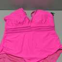 BMJL Women's Tummy Control Swimsuits Mesh Sexy One Piece Bathing Suits Slimming V Neck Swimwear, XXL, Color: Hot Pink51