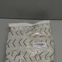 Jinchan Linen Boho Curtains for Living Room Semi Sheer Curtains for Bedroom 63 Inches Long Herringbone Printed Farmhouse Drapes, Rod Pocket Window Treatment Curtain Set of 2 Panels Green on Linen