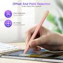 Stylus Pen 2nd Generation with Magnetic Wireless Charging, Stylus Pen, Smart Pen Compatible with iPad Pro 11 in 1/2/3/4, iPad Pro 12.9 in 3/4/5/6, iPad Air 4/5, iPad mini 6, Pink