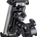 Lamicall Motorcycle Phone Mount Holder - [Dual Vibration Dampener] [Upgrade Handlebar Clip] Motorcycle Cell Phone Holder, Bike Phone Mount, Fit iPhone 16/15/14/13 Pro Max, 4.7-6.7" Phones, Black