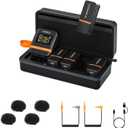 COMICA Vimo Q 4 Channel Wireless Lavalier Microphone System with Noise Reduction, 4 Audio Tracks Output, 656ft Range, Wireless Mic for Cameras iPhone Android,Wedding/Video Recording/Livestream (Black)