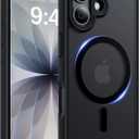 Magnetic for iPhone 17 Case, [Anti-Slip] [Military-Grade Drop Protection] [Camera Protection] Skin-Friendly Slim Translucent Shockproof Protective for iPhone 17 Phone Case, Black