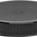 The Kombucha Company, 63mm - (63/400) Plastic Lids  Wide Mouth Jar Caps with Foam Seal  Leak-Resistant, Food-Safe, Fits 63-400 Jars (Containers not Included) (Black, 3 Pack)