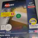 Avery Round Printable Labels, 1-2/3" Diameter, Matte White, Sure Feed Technology, Laser & Inkjet Compatible, 600 Blank Labels Total, Great for Branding, Packages, School Supplies, and More (5293)