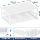OPNICE Desk Organizers and Accessories, 2-Tier Computer Monitor Stand Riser with Drawer and 2 Pen Holders, Laptop Stand, Office Desk Accessories for Office Supplies, White