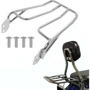 Rear Rack Accessories Replacement for Yamaha Bolt VStar 1300 950 XVS950 XVS1300 XVS13CTB XV1900 Roadliner Stratoliner Rear Cargo Luggage Pannier Rack(Chrome)