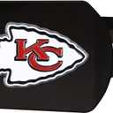 FANMATS NFL Unisex-Adult Black & Color Logo (3.4"x4", Red)