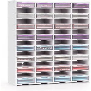 Krafetto 60 Grids Diamond Painting Tray Organizer Holder, Diamond Art Trays with Lid Storage Tower, Wall-Mountable Tray Containers Shelves (Trays are Not Included)