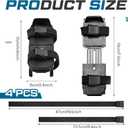 Poen 4 Pairs Toddler Ice Skates, Kids Adjustable Double Runner Ice Skates with Hook and Loop Fastener Straps, Black Toddler Skating Shoes Double Blade for Winter Kids Training Shoes Beginner Youth