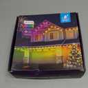 POOFZY Permanent Outdoor Lights for House,100ft RGB+IC Smart Outdoor Decor, 50 Scene Modes,App/Remote Control,IP67 Waterproof,for Christmas,Super Bowl,V-Day,Thanksgiving,Daily & Holiday Party Decor