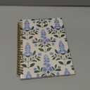 FDHSPAAM Blue Floral Spiral Journal Notebook 5.5x8.3in, Rustic Cottagecore Wildflower Botanical Journal, Grandmillennial Blue Flower Notebooks for Note Taking, Hardcover Notebook