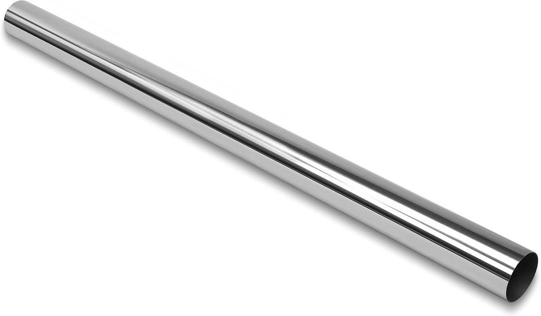 JY PERFORMANCE 2.5 Inch Universal Custom Exhaust Straight Pipe Stainless Steel T304 Tubing Piping | 47.3 Inch Long 2.5'' OD