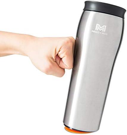Mighty Mug | The Untippable Mug | Grips When Hit, Lifts for Sips | Insulated Stainless Steel Tumbler | Cupholder Friendly | Gifts for Women Men All | Leakproof | 6 Hour Hot / 24 Cold | 16oz | 