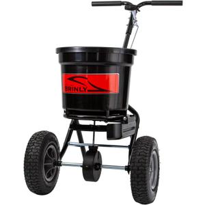Brinly P20-500BHDF Push Spreader with Side Deflector Kit, 50 lb. Capacity, Black