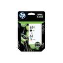 HP 61XL/61 High Yield Black and Standard Tricolor Combo Pack (CZ138FN 140) (In Retail Packing)