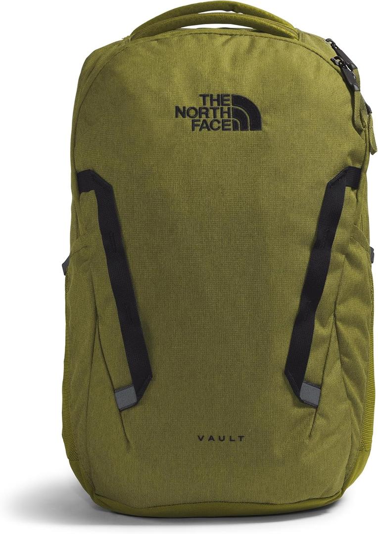 THE NORTH FACE Vault Everyday Laptop Backpack | Commuter Travel Bag with Water-Repellent Finish, Spacious Main Compartment, Forest Olive Light Heather/TNF Black, OS