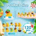 120 Pcs Summer Mini Resin Ducks 10 Beach Vacation Styles Tiny Cruise Ducks to Hide Miniature Hawaii Duck Figurines for Pool Party Favors DIY Crafts Cake Toppers Fairy Garden Aquarium Desk Decor