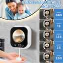 Automatic Soap Dispenser, 320ML Touchless Smart Hand Soap Dispenser, 5 Adjustable Soap Levels, Rechargeable Wall Mounted Electric Foam Soap Dispenser for Bathroom Kitchen Office (White)