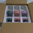 9 Pack Overnight Oats Containers with Lids, Large & Small Glass Mason Jars 16oz & 10oz & 4oz, Glass jars with Airtight Lids, Salad Meal Prep Jars for Food Storage, Overnight Oats Jars for Milk, Fruit