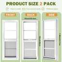 2 Pack Shed Windows, 10"x 18" White Sliding Window Suitable for Chicken Coop, shed, Household, Barn - Transom Window with Tempered Glass and Fiberglass Screen(WH,10''x 18'')