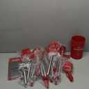 Kitchen Utensils Set- Umite Chef 34 PCs Cooking Utensils with Grater, Spoon Spatula, Heat Resistant Food Grade Silicone, Stainless Steel Handles Kitchen Gadgets Tools Set for Nonstick Cookware(Red)