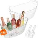 Lifewit 6.5L Plastic Ice Bucket for Parties with Handle & Scoop, 2 Pcs (EXP 10/22/26)