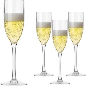 16 count Acrylic Champagne Flutes, 5 Oz Unbreakable Goblet Glasses Reusable Champagne Toasting Cups - Modern & Ideal for Home Daily Life Wedding Toasting Drinking, Party Supplies (transparent)
