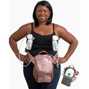 Pump-A-Porter Portable Breast Pump Bag | Belt Bag | Turns Electric Pump into Hands-Free Wearable Breast Pump | Fits Spectra S1, S2, Synergy Gold, Motif Luna, Ameda Pearl, Unimom Opera (Beige)