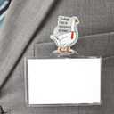 Funny Badge Reels Retractable for Doctor Nursing Pediatric MA CNA LPN OT LPN LVN Medical Worker Healthcare Teacher ID Card Decor (Serious Goose)