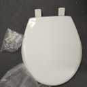 Mayfair Aurora Slow Close Toilet Seat, Easy Clean Hinges and Adjustable Perfect Fit Plastic Seat, Made in USA, Round, Biscuit