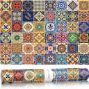 10 Sheets Mexican Talavera Tiles Drawer Liners for Dresser 19.5 x 14 Inches Mexican Talavera Scented Drawer Liners Non Adhesive Scented Paper for Fragrant Home Shelf Closet (Linen)
