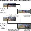 JCJMY 9x27 Picture Frame with 8x24 Mat, Display Photo 8x24 with Mat or 9 x 27 Without Mat, Wall Hanging Large 9 by 27 Poster Frame with Plexiglass, Black