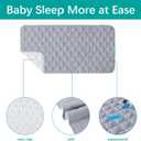 Waterproof Crib Mattress Protector Pad 28" x 52",Non-Slip & Absorbent Mattress Pad for Baby Standard Crib/Bed, Quilted Machine Washable Grey