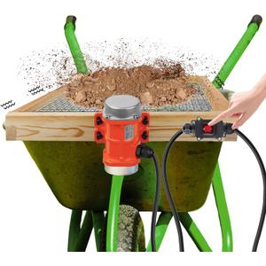 Soil Sifter with Vibration Motor and Switch for Gardening, Multi-Purpose Soil Screen Wooden Dirt Sifter,Sand Sifter for Use in Wheelbarrow,Compost Sifter,Garden Sieve