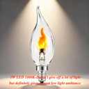 SHUWDKAR Flickering Light Bulbs E12 Base LED Fire Effect Flicker Flame, LED Flame Bulb for Decoration, 2 Pack