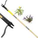 Weed Puller Tool with Long Handle,44'' Heavy Duty 4-Claw Stand Up Garden Weeding Tool-Double Weeding Technique,Weed Remover Tool That not Body BendingErgonomic