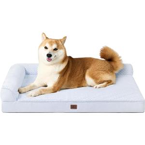 EHEYCIGA Memory Foam Dog Bed Large Size Dogs, Orthopedic Dog Bed Large with Washable Removable Cover, Waterproof Pet Sofa Couch with Nonskid Bottom, 36x27x6, Black