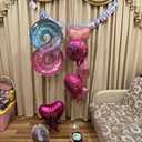 Starry Sky Number 4 Balloon 40 Inch, 4 Balloon Number, 4th Birthday Decorations, Starry Sky Party Supplies for Boys Girls
